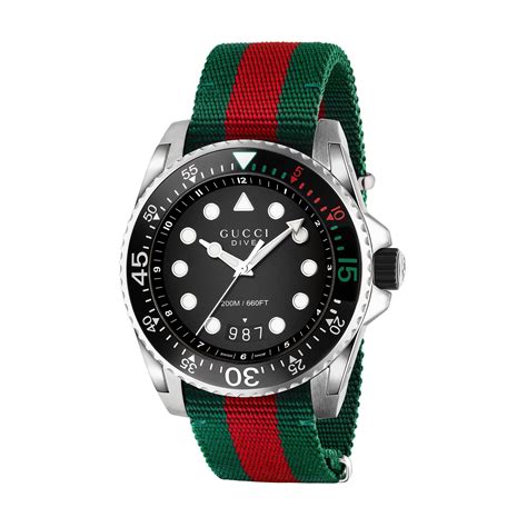 see thru red gucci watch|Gucci dive men's watch.